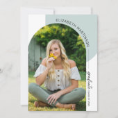 Moderne minimale Afstuderen foto van 2 boogstralen Aankondiging (Voorkant)