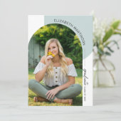 Moderne minimale Afstuderen foto van 2 boogstralen Aankondiging (Staand voorkant)