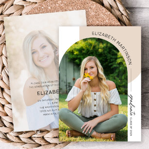 Moderne minimale Arch 2 Photo Tan Afstuderen Kaart