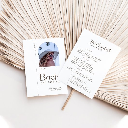 Moderne minimale "Bach & Boujee" Bachelorette Kaart