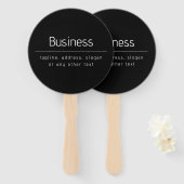 Moderne minimale bedrijfsnaam & andere info | Zwar Handwaaier (Voorkant en achterkant)