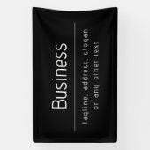 Moderne minimale bedrijfsnaam & andere info | Zwar Spandoek (Verticaal)