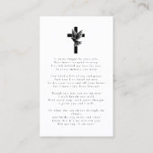 Moderne minimale begrafenis gedenkteken Fotokaart Visitekaartje (Achterkant)