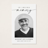 Moderne minimale begrafenisherdenkingsfoto Kaart P (Voorkant)