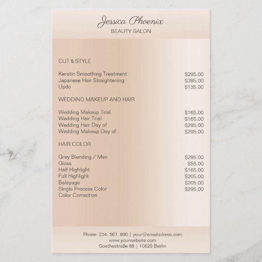 Moderne minimale Beige Hautfarbe Flyer (Voorkant)