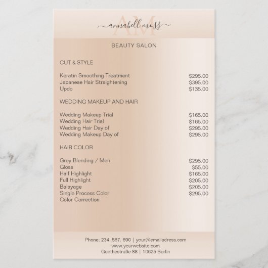 Moderne minimale Beige Hautfarbe Flyer (Voorkant)