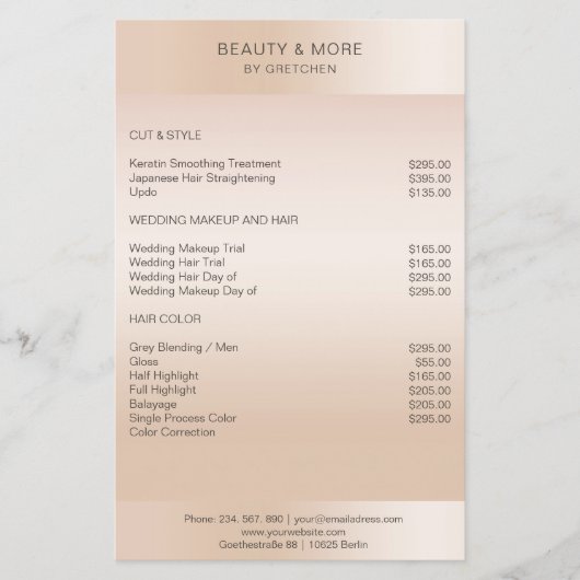 Moderne minimale Beige Hautfarbe Flyer (Voorkant)