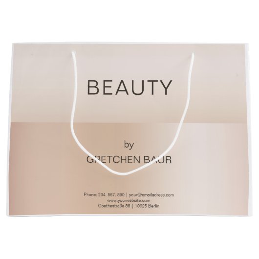 Moderne minimale beige huidskleur groot cadeauzakje