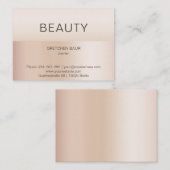 Moderne minimale beige huidskleur visitekaartje (Voorkant / Achterkant)