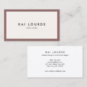 Moderne, minimale beroepsmatige grens visitekaartje (Voorkant / Achterkant)