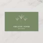 Moderne, minimale biologische voeding visitekaartje (Voorkant)