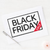 Moderne, minimale Black Friday Sale Rechthoekige Sticker (Envelop)
