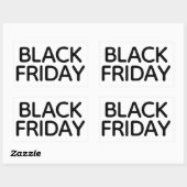 Moderne, minimale Black Friday Store Rechthoekige Sticker (Vel)