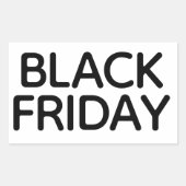 Moderne, minimale Black Friday Store Rechthoekige Sticker (Voorkant)