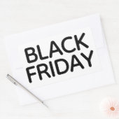 Moderne, minimale Black Friday Store Rechthoekige Sticker (Envelop)