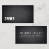 Moderne, minimale Blackboard DRIVER Professional Visitekaartje (Voorkant / Achterkant)