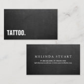 Moderne, minimale Blackboard Tattoo Professional B Visitekaartje (Voorkant / Achterkant)