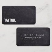 Moderne, minimale Blackboard Tattoo Professional B Visitekaartje (Voorkant / Achterkant)