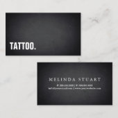 Moderne, minimale Blackboard Tattoo Professional Visitekaartje (Voorkant / Achterkant)