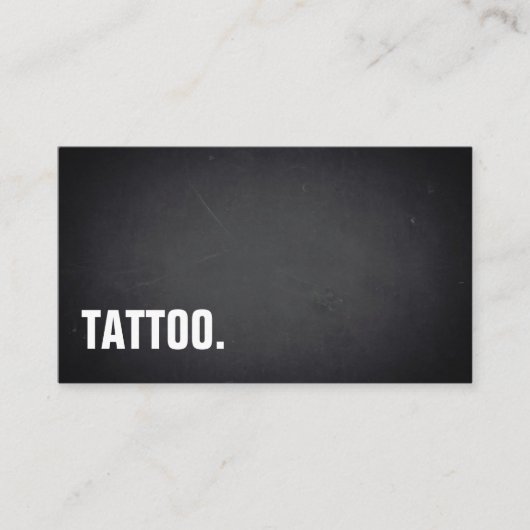 Moderne, minimale Blackboard Tattoo Professional Visitekaartje (Voorkant)