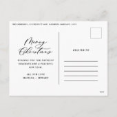 Moderne, minimale bladzijden met kerstmis feestdagenkaart (Achterkant)