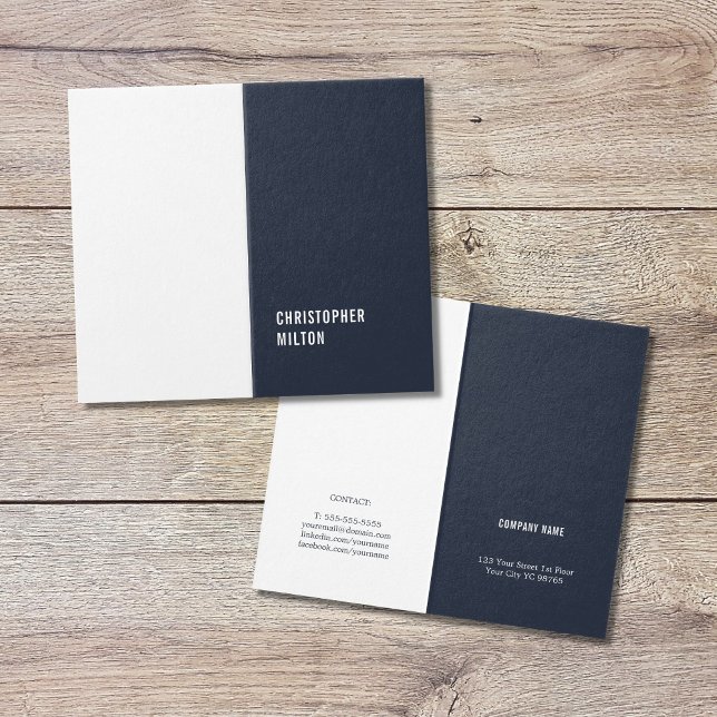 Moderne minimale blauwe consultant kaart (Creator heeft geüpload)