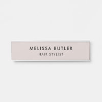 Moderne, minimale blush beige deurbordjes