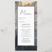 Moderne minimale bohemiaanse Abstracte bruiloft Menu (Voorkant)