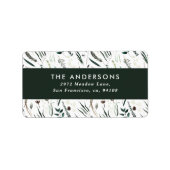 Moderne minimale botanische elegant eucalyptusgroe etiket (Voorkant)