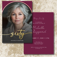 Moderne minimale Bourgondische boog 60e verjaardag