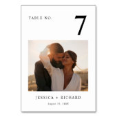 Moderne minimale bruiloft foto kaart (Achterkant)