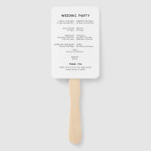 Moderne minimale bruiloft programma fan handwaaier (Achterkant)