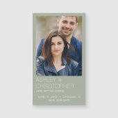 Moderne minimale bruiloft Save-the-Date Fotomagnee (Voorkant)
