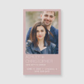 Moderne minimale bruiloft Save-the-Date Fotomagnee (Voorkant)