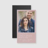 Moderne minimale bruiloft Save-the-Date Fotomagnee (Voorkant / Achterkant)