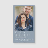 Moderne minimale bruiloft Save-the-Date Fotomagnee (Voorkant)