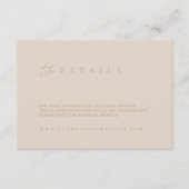 Moderne, minimale bruiloft - Versluitingskaart Informatiekaartje (Voorkant)