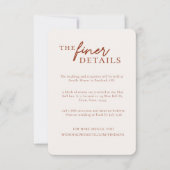 Moderne, minimale bruiloft - Versluitingskaart Kaart (Voorkant)