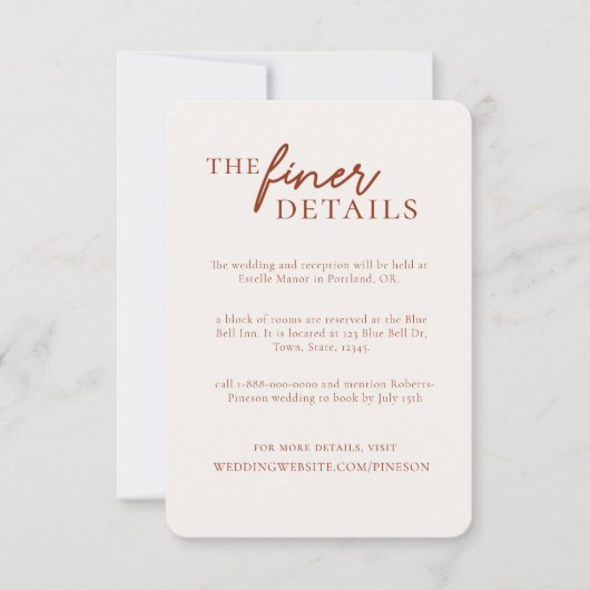 Moderne, minimale bruiloft - Versluitingskaart Kaart (Voorkant)