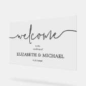 Moderne minimale bruiloft welkom acryl bord (Hoek)