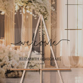 Moderne minimale bruiloft welkom acryl bord