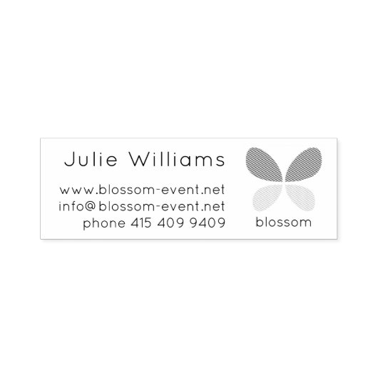 Moderne, minimale Butterfly Blossom Logo. Zelfinktende Stempel (Design)