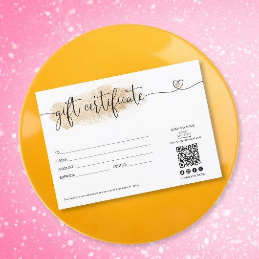 moderne minimale cadeaubon logo QR-code