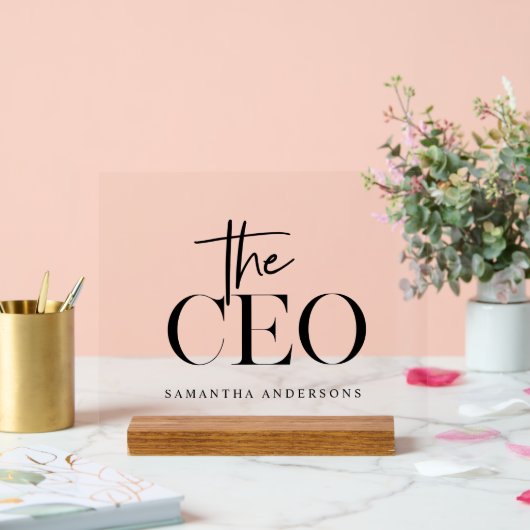 Moderne minimale CEO Black Acryl Bord (Huwelijk)