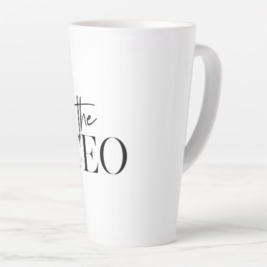 Moderne minimale CEO Black Latte Mok (Rechterhoek)