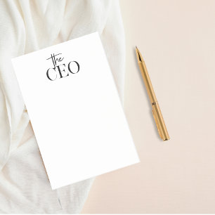 Moderne minimale CEO Black Post-it® Notes