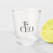 Moderne minimale CEO Black Shot Glas (Voorkant)