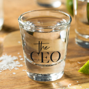 Moderne minimale CEO Black Shot Glas