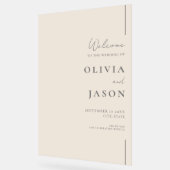 Moderne minimale champagne bruiloft welkom acryl bord (Hoek)