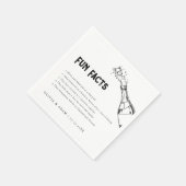 Moderne minimale Champagne Leuke Feiten Bruiloft Servet (Hoek)